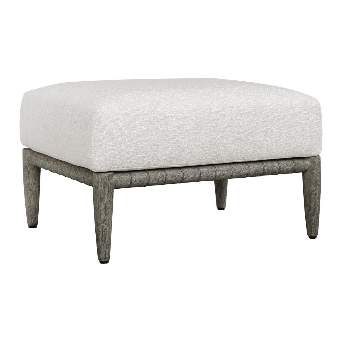 Clara White & Grey Outdoor Ottoman