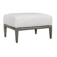 Clara White & Grey Outdoor Ottoman