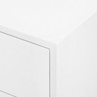 Kyie 2 Drawer Chiffon White End Table/Nightstand