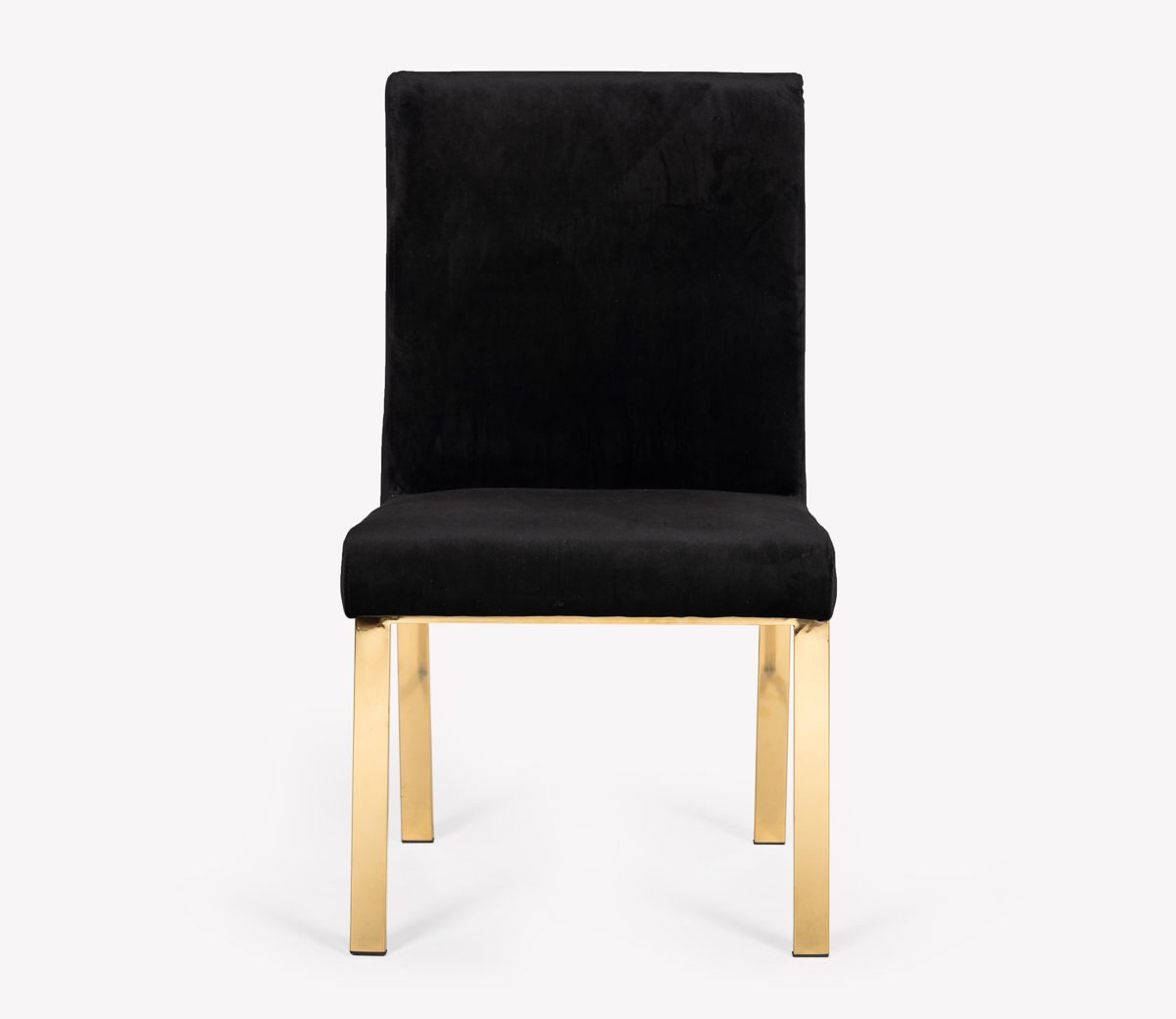 Dhana Modern Black Velvet & Gold Dining Chair