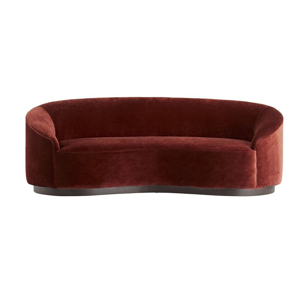Emilee 84" Paprika Velvet Sofa
