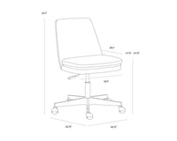 Berget Olive Green & Gold Desk Chair