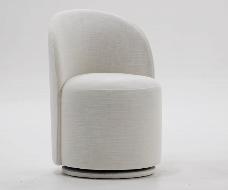 Bridget Modern White Swivel Dining Chair
