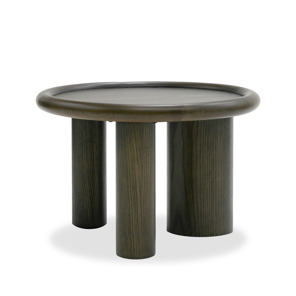 Pheobe Contemporary Brown Ash Round Nesting Table Set