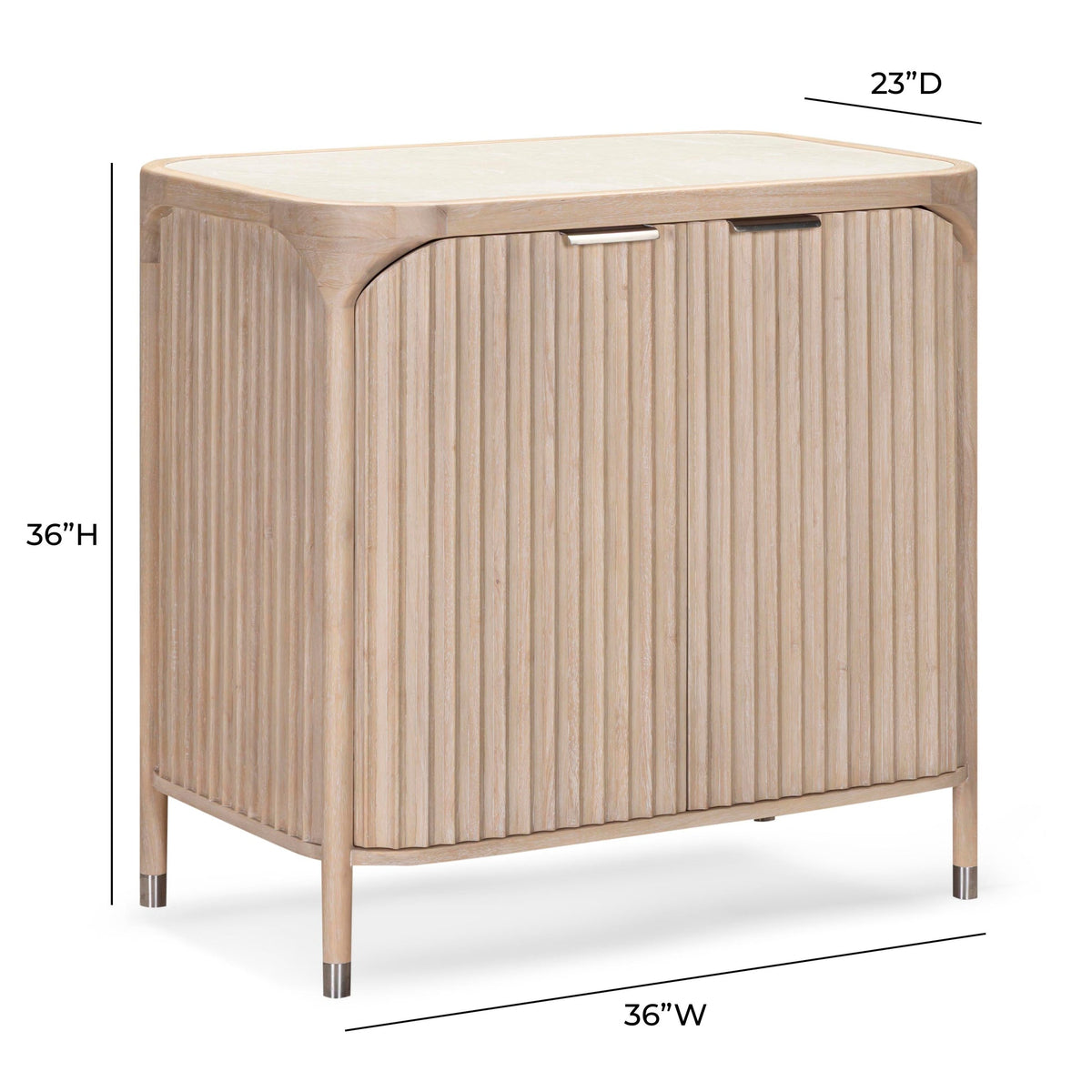 Yasmine 36" Natural Bar Cabinet