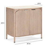 Yasmine 36" Natural Bar Cabinet