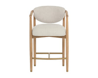 Sigrid Oatmeal Upholstered Oak Counter Stool