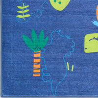 Dinosaurs Navy Multicolour Area Rug