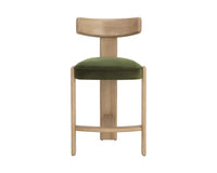 Horton Rustic Oak & Forest Green Counter Stool