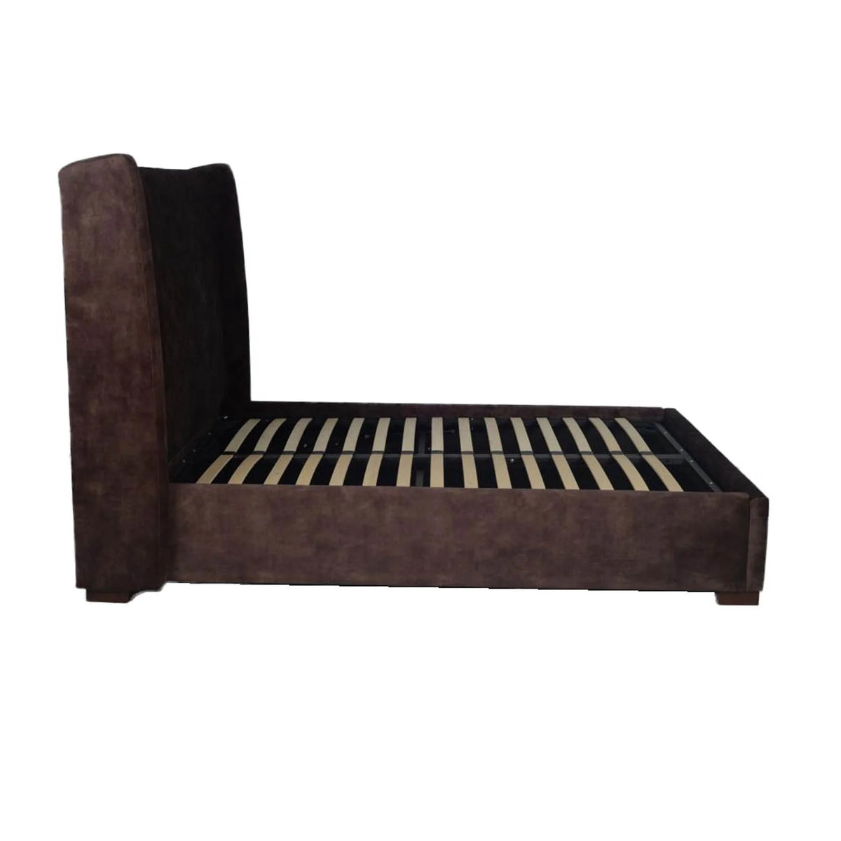 Corita Brown Velvet Storage Bed