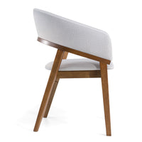 Turner Mid-Century Modern Grey & Walnut Dining Chair