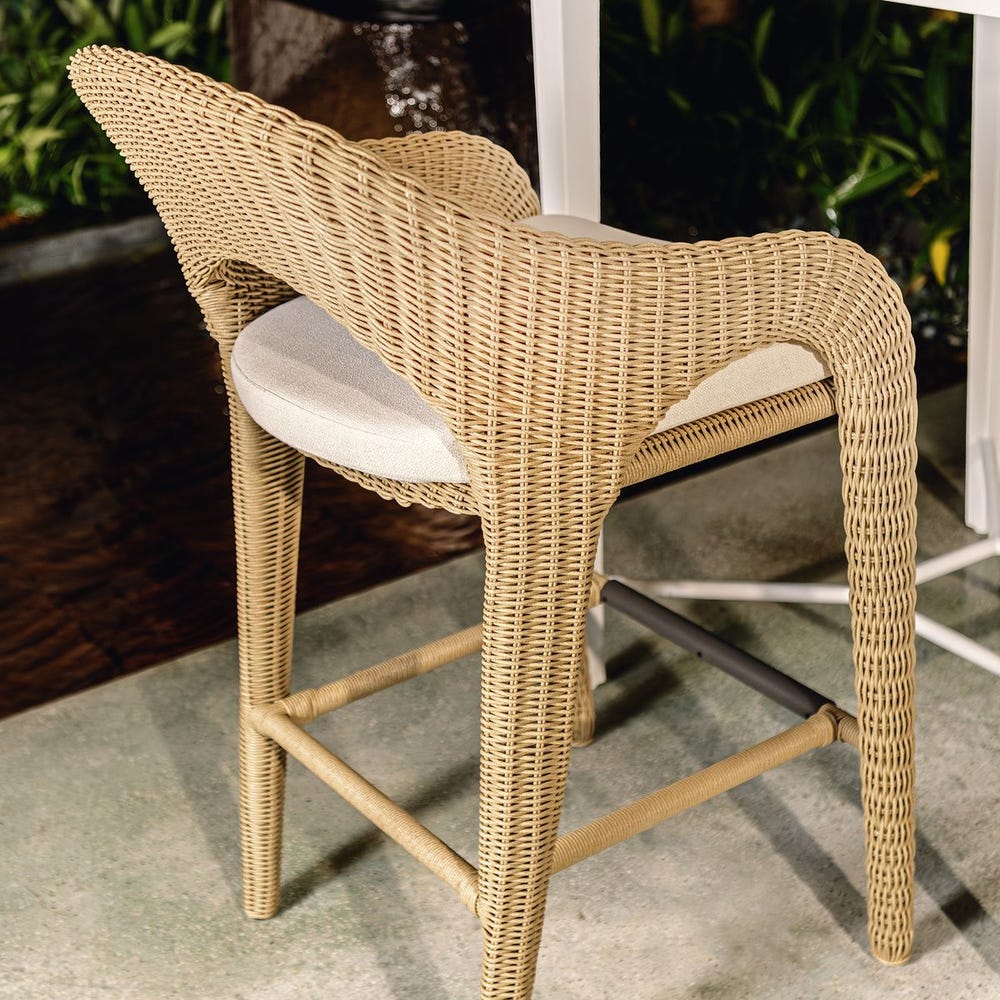 Avenue White All Weather Outdoor Counter Stool