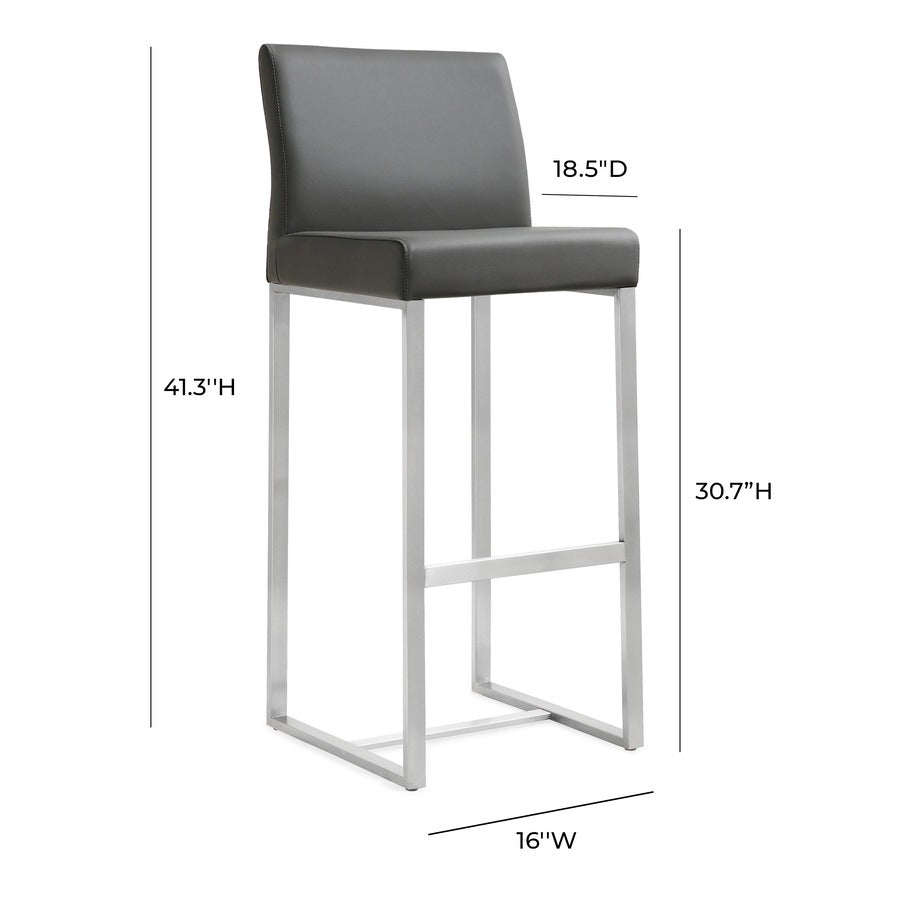 Moriah Grey Steel Barstools (Set of 2) - Luxury Living Collection
