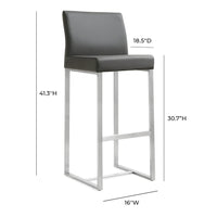 Moriah Grey Steel Barstools (Set of 2) - Luxury Living Collection