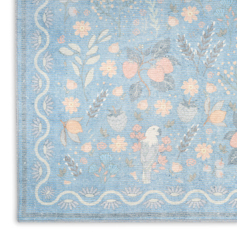 Elara Light Blue Multicolor Area Rug