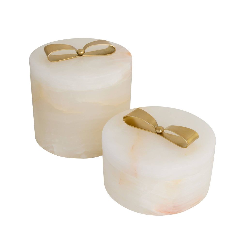 Monet White Onyx Container (2 Sizes Available)