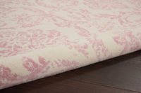 Southern Charm Ivory/Pink Demask Area Rug