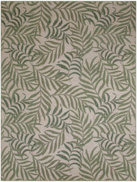 Annaleisa Indoor/Outdoor Ivory & Green Leaves Area Rug - Elegance Collection