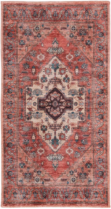 Ruby Rust Multicolour Washable Area Rug
