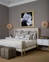 Helena Curved Leopard Print Ottoman