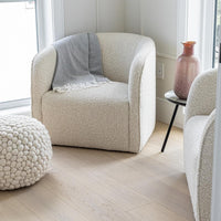 Vinita Cream Boucle Accent Chair