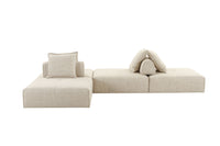 Montrose Beige Fabric 4 Seat Modular Sectional Sofa