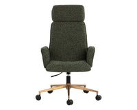 Kalev Plush Fabric & Gold Desk Chair