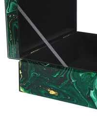 Celestial Green Swirl Boxes (Set of 2)