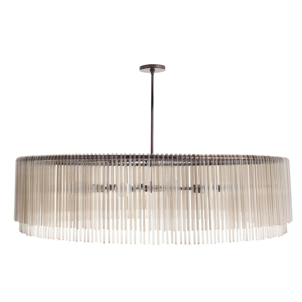Park 60" Smoke Glass & Brown Nickel Finish Chandelier