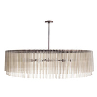 Park 60" Smoke Glass & Brown Nickel Finish Chandelier