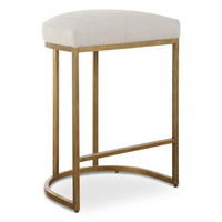 Crystal Cream Performance & Brass Counter Stool