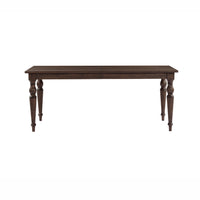 Lunaris 74"-114" Dark Brown Extendable Rectangular Dining Table