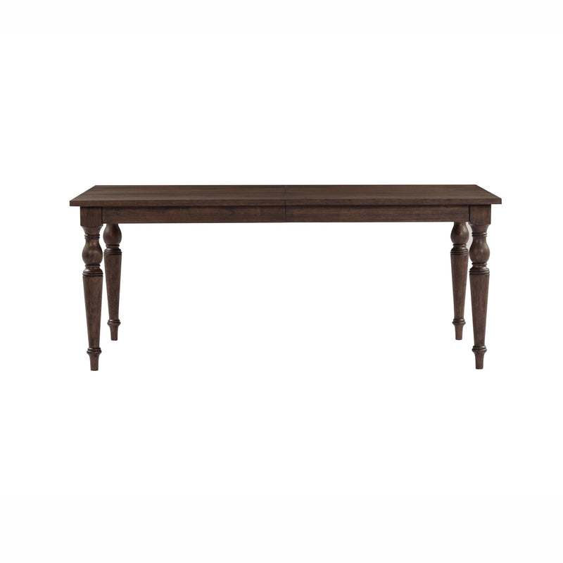 Lunaris 74"-114" Dark Brown Extendable Rectangular Dining Table