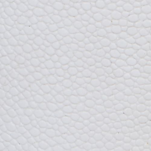 Myrna 12" White Faux Shagreen & Brass Accent Table