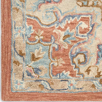 Goldie Rust Ivory Wool Persian Style Area Rug