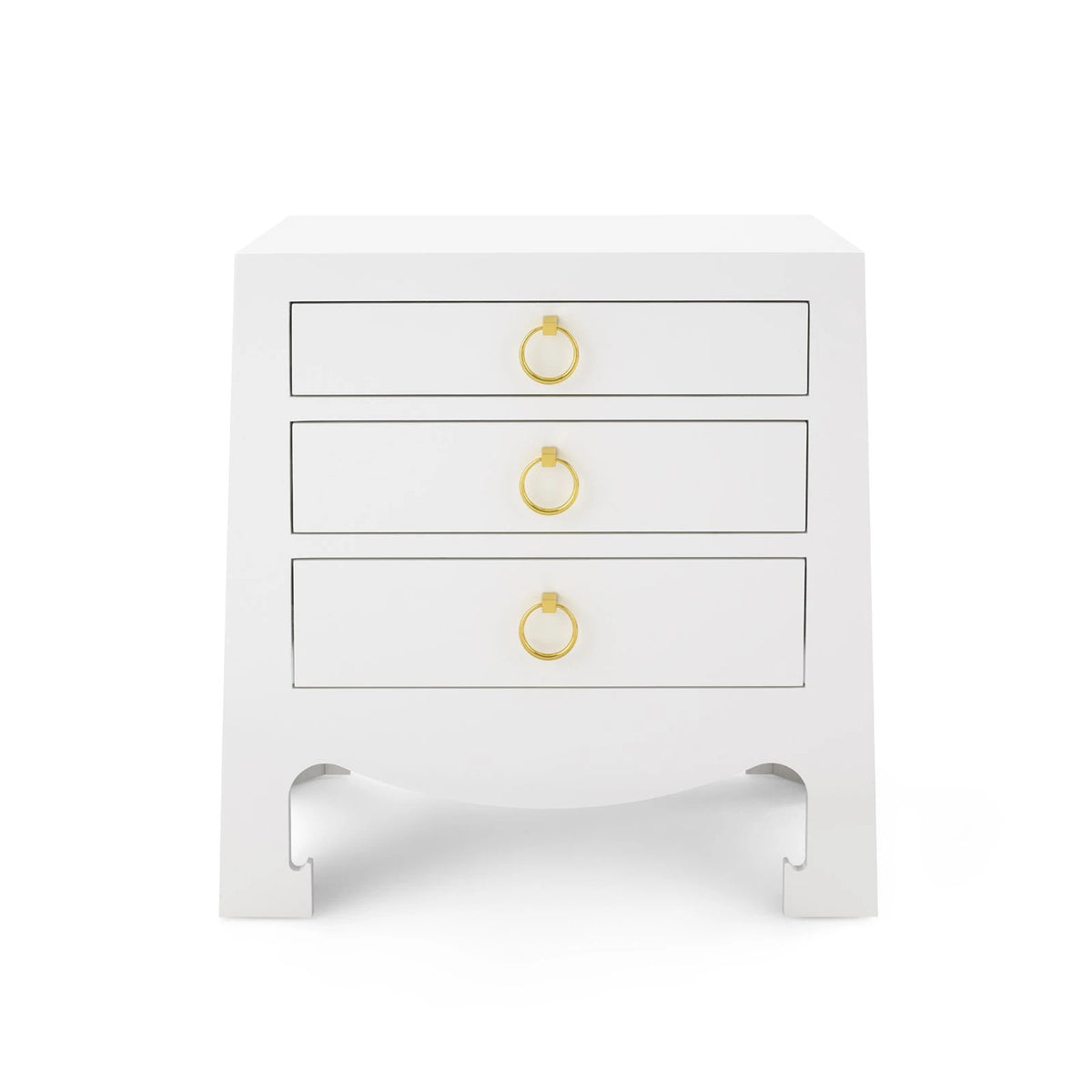 Maylee 26" White & Gold End Table/Nightstand