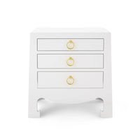 Maylee 26" White & Gold End Table/Nightstand