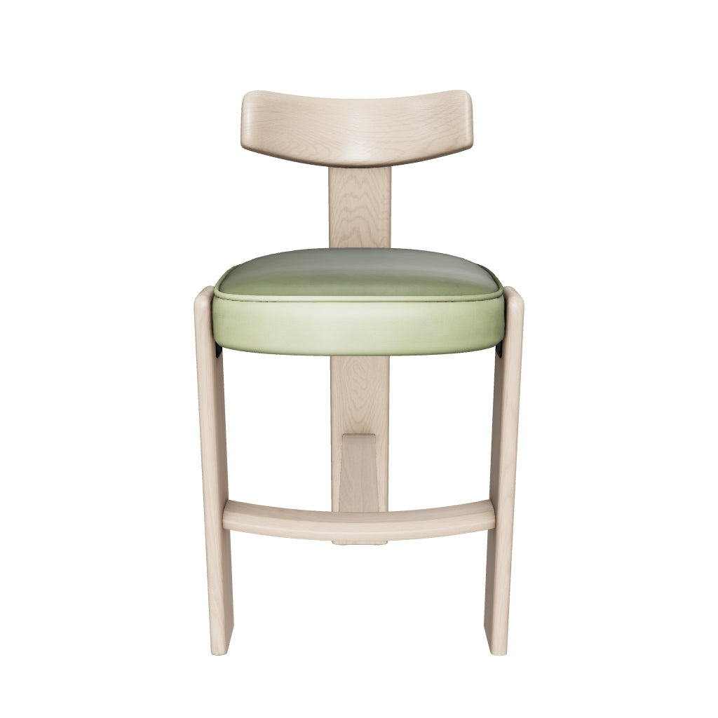 Horton Rustic Oak & Forest Green Bar Stool