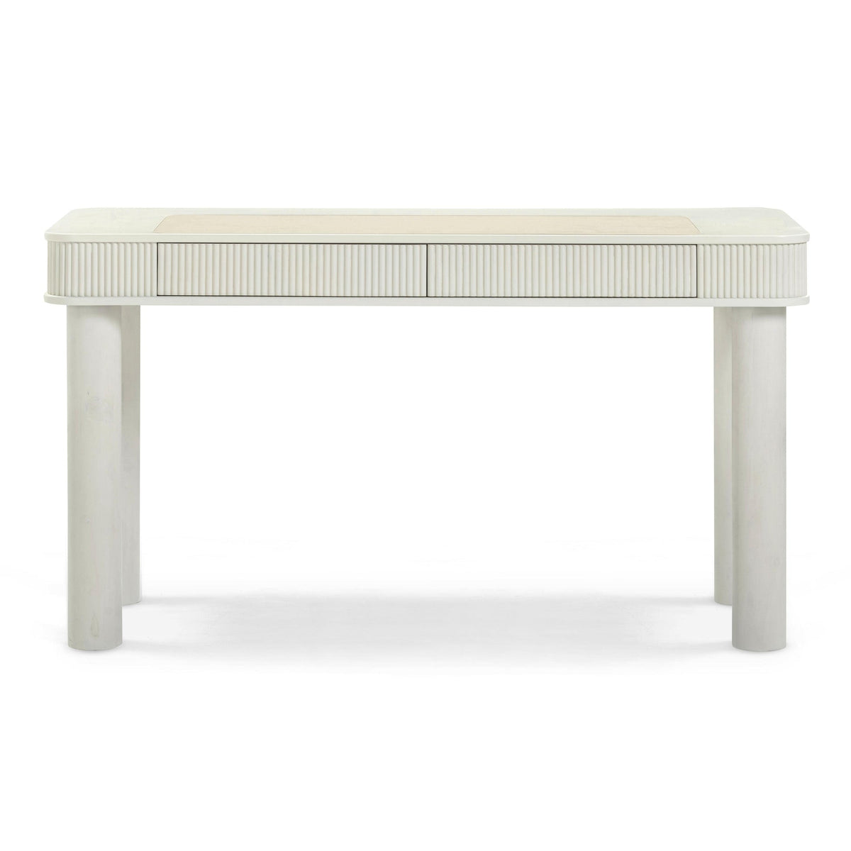 Lexi 55" Cream 2-Drawer Desk