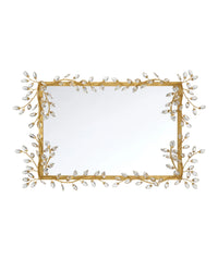 Forget-Me-Not Gold Rectangular Mirror