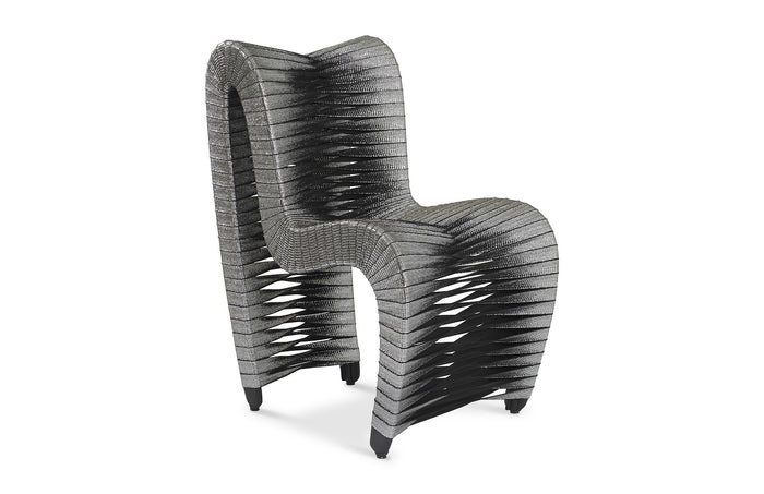 Straps Silver Metallic Chair