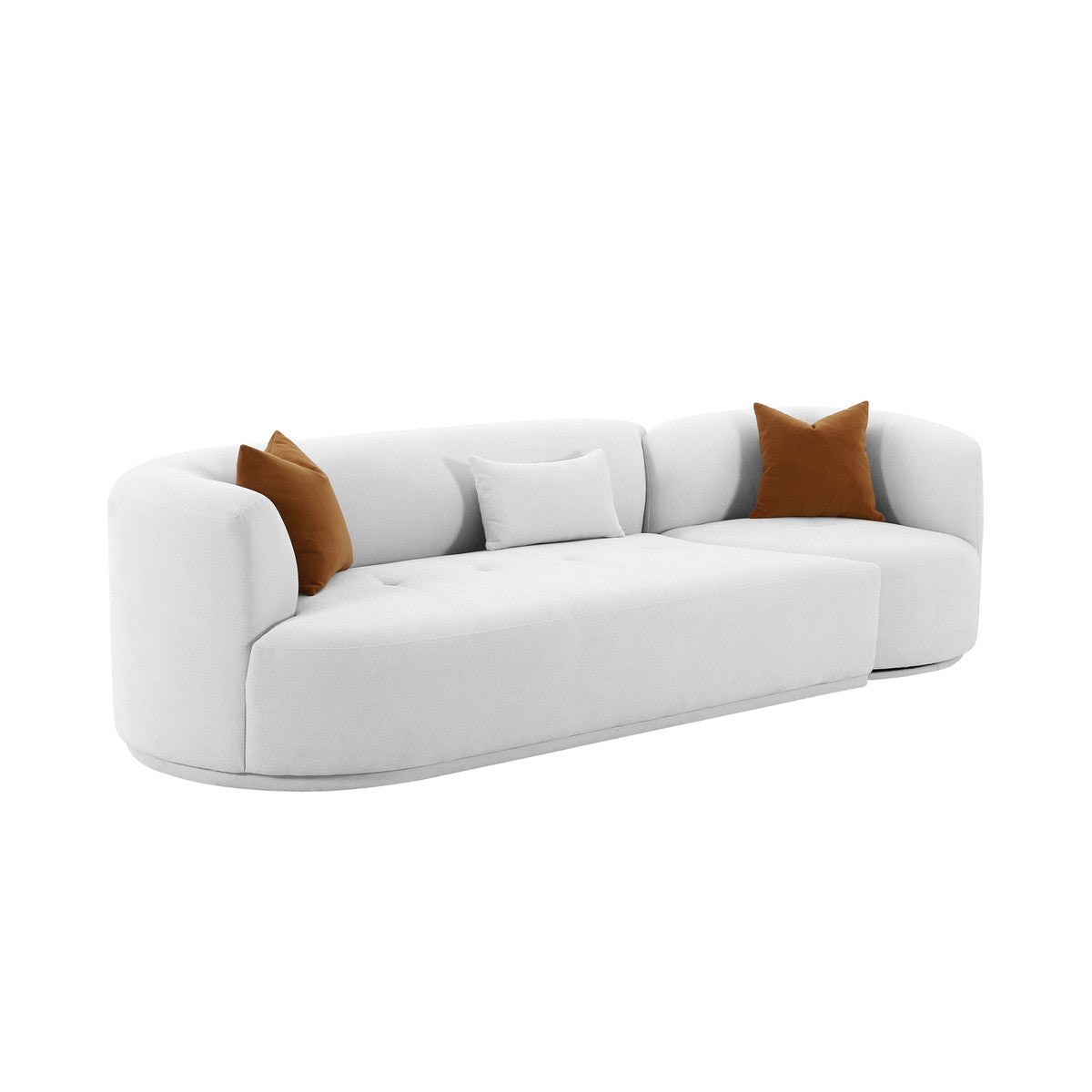Pablo Grey Velvet 2-Piece Modular LAF Sofa - Luxury Living Collection