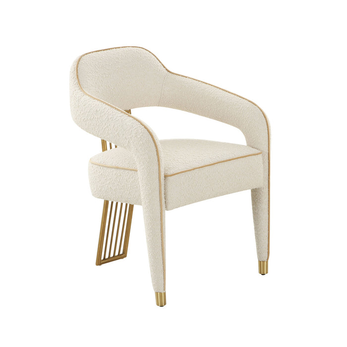 Ainsley Cream Boucle Dining Chair - Luxury Living Collection