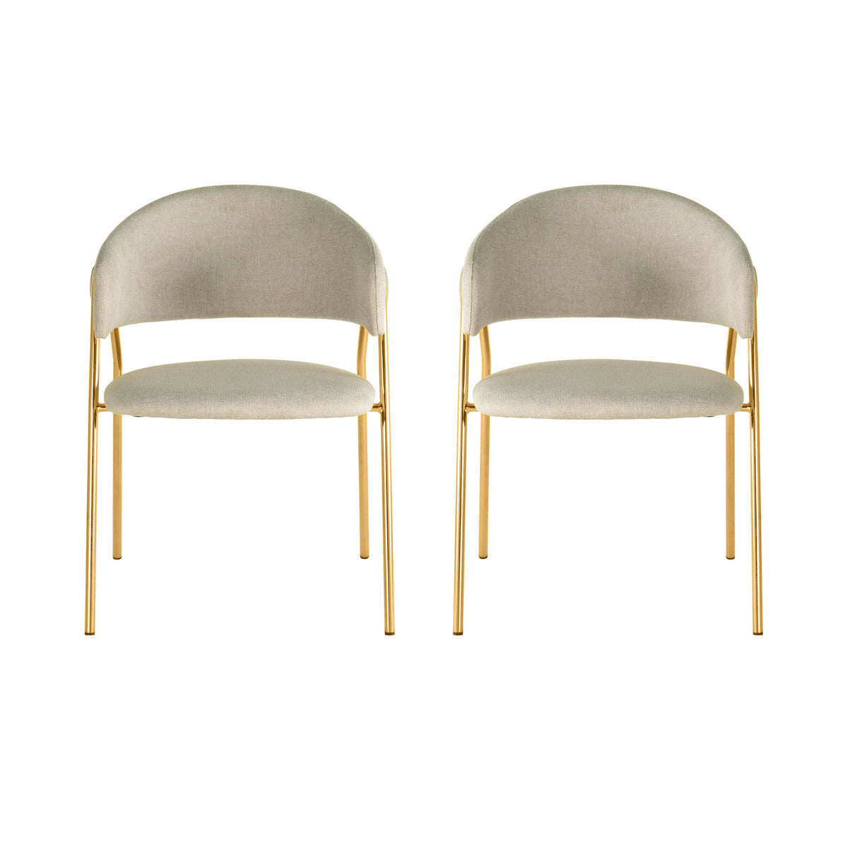 Lando Cream Dining Chair (Set of 2) - Luxury Living Collection