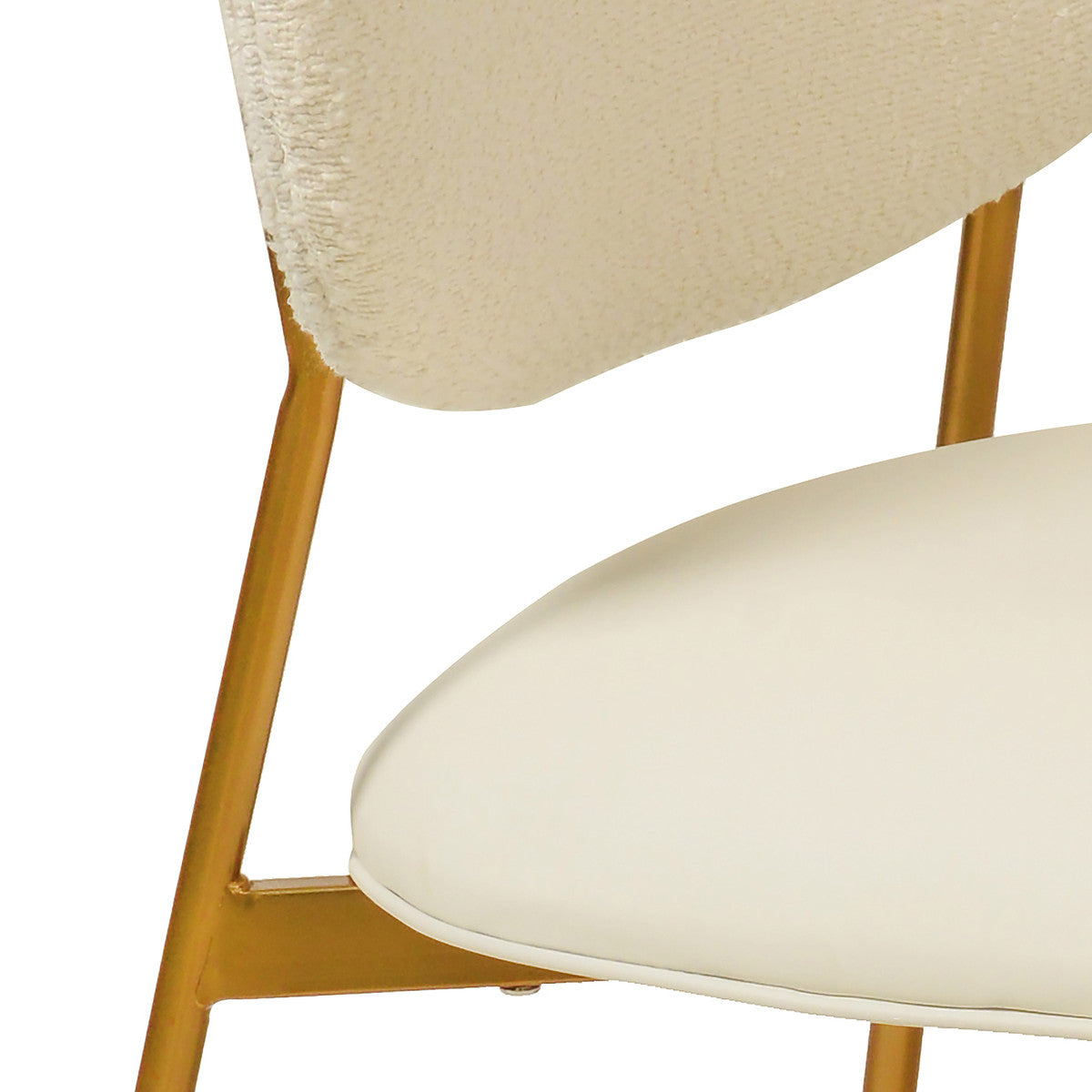 Kaycee Cream Boucle Stackable Dining Chair (Set of 2)