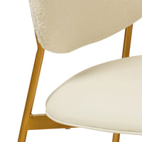 Kaycee Cream Boucle Stackable Dining Chair (Set of 2)