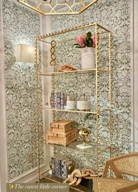 Nicole Gold Leaf Etagere