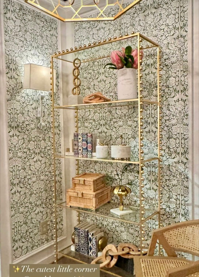 Nicole Gold Leaf Etagere