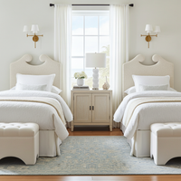 Hannah Ivory Performance Twin Custom Headboard