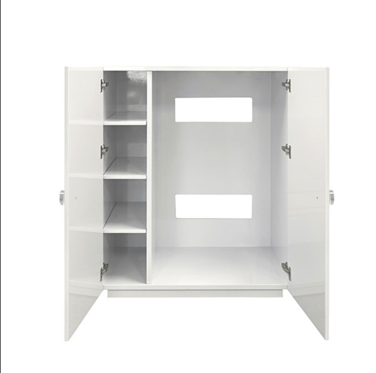 Sammi 40" White Lacquer Storage Cabinet